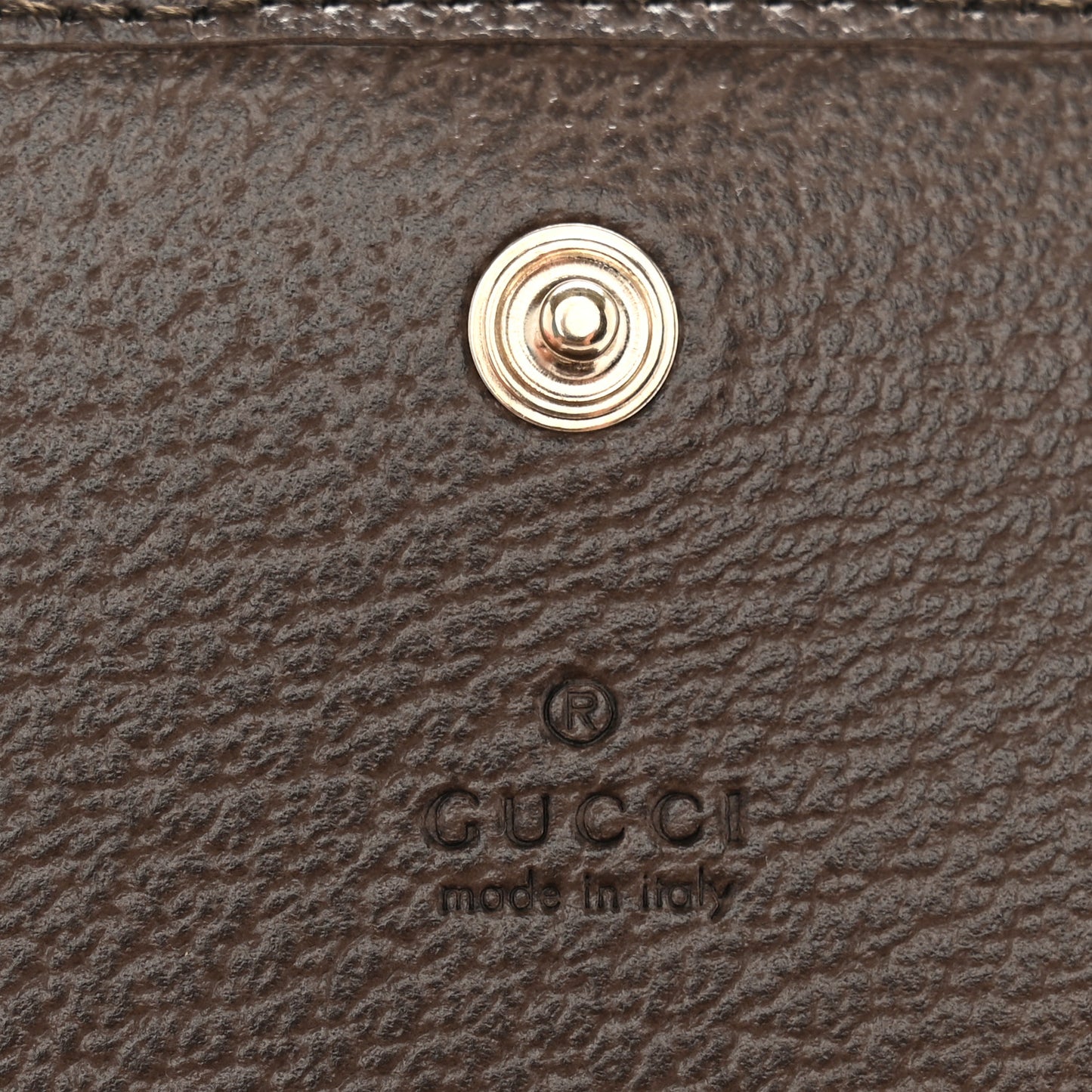 GG Supreme Monogram Web Ophidia Small Wallet Beige Dark Brown