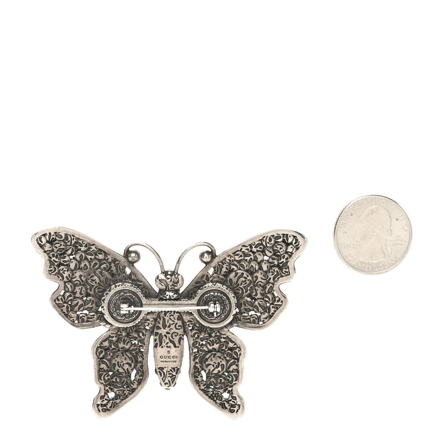 Gucci Crystal Butterfly Brooch 2 of 3