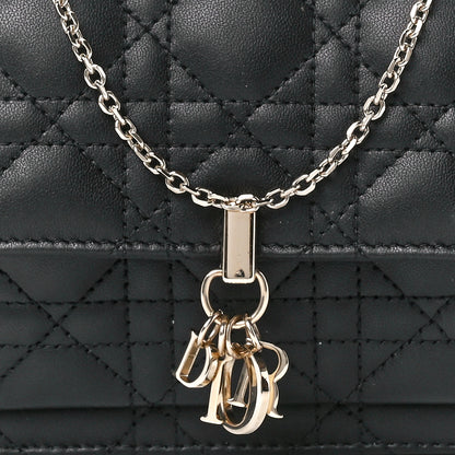 Christian Dior Lambskin Cannage Lady Dior Chain Pouch Black 8 of 12