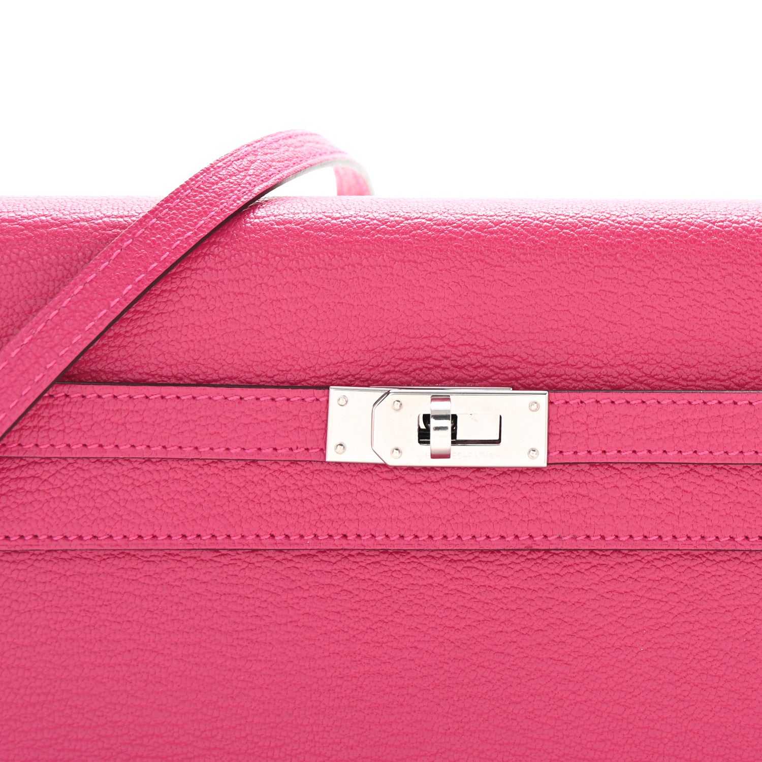 Hermes Chevre Mysore Kelly Wallet To Go Rose Mexico 6 of 8