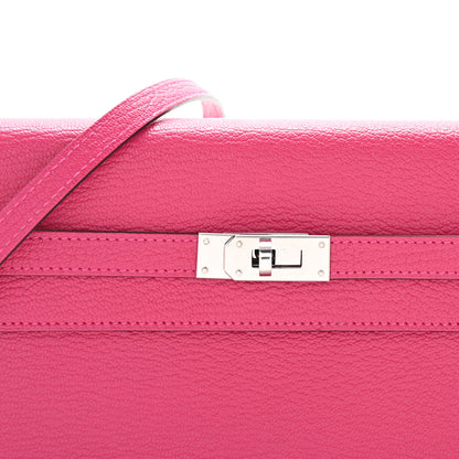 Hermes Chevre Mysore Kelly Wallet To Go Rose Mexico 6 of 8