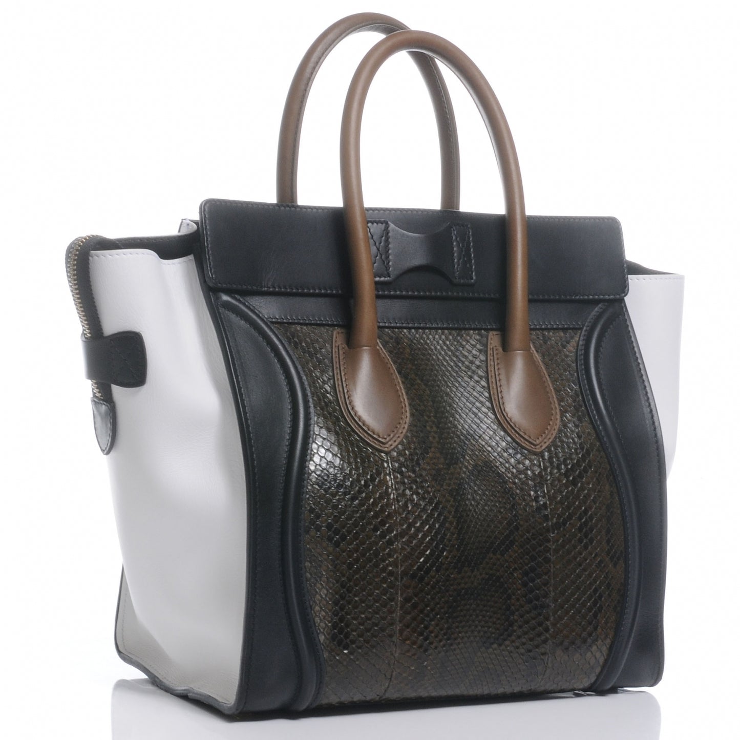 Python Mini Tri-Color Luggage Green