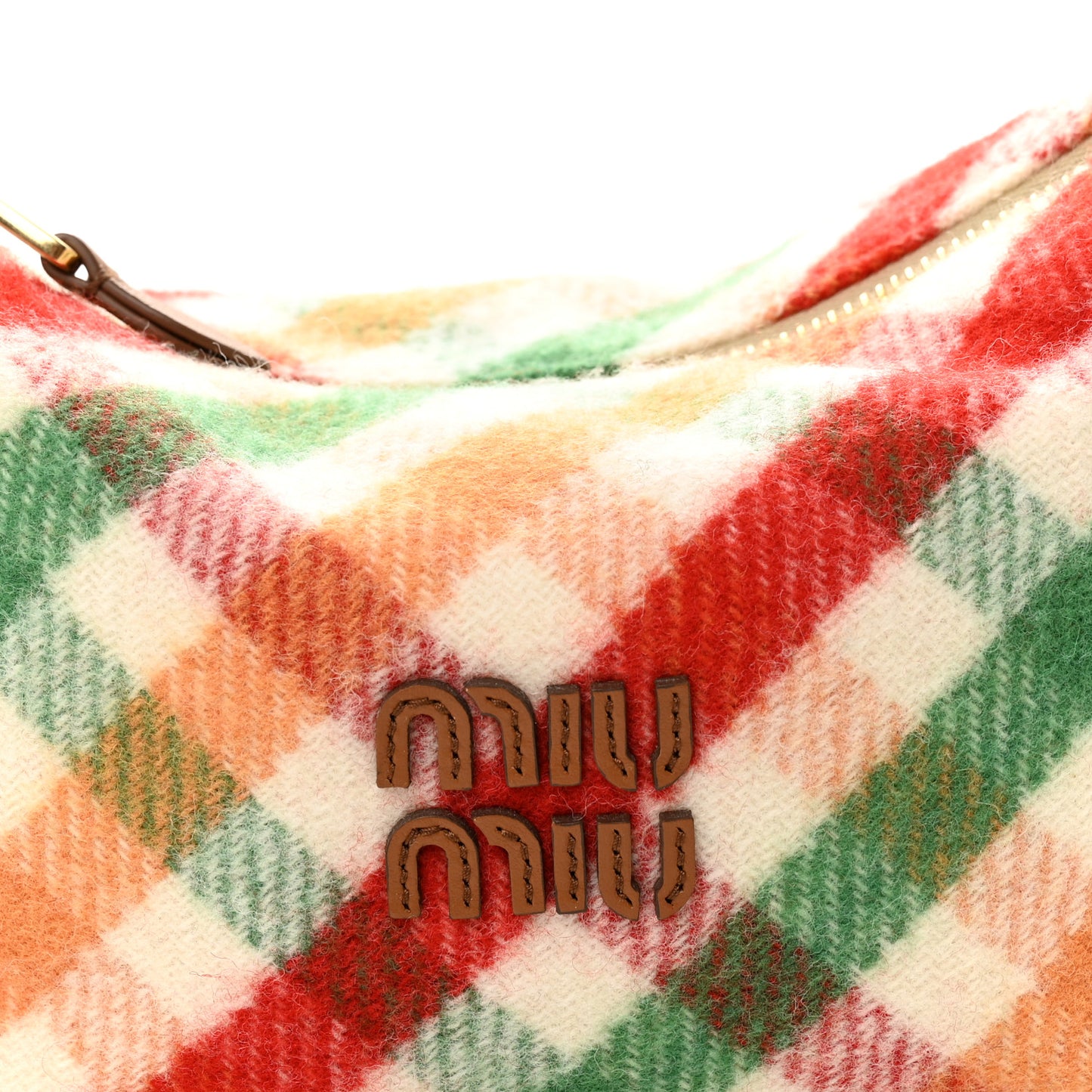 Wool Plaid Pouch Multicolor