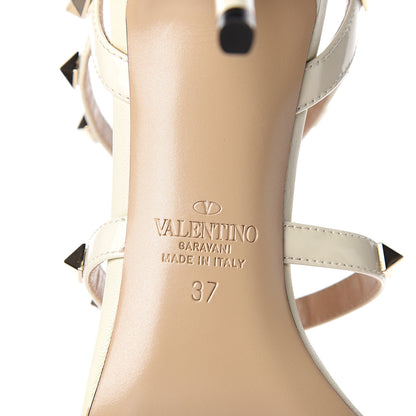 Valentino Garavani Patent Rockstud Gladiator 70mm Sandals 37 Light Ivory 6 of 8