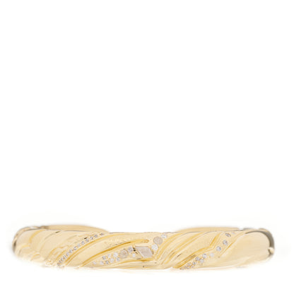 John Hardy 18K Yellow Gold Grey Diamond Lahar Kick Cuff Bracelet 1 of 4