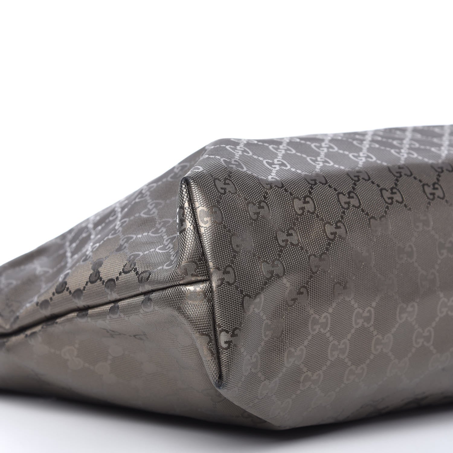 Gucci Imprime Monogram Medium Zippered Shopping Tote Pewter 6 of 10