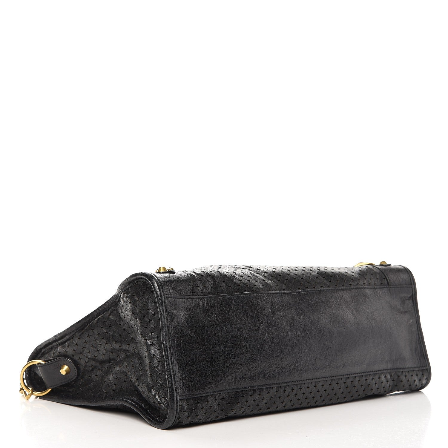 Balenciaga Agneau Laser Cut Cross Classic Gold Hardware City Black 4 of 7