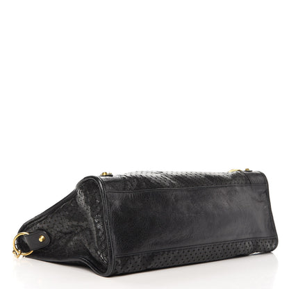 Balenciaga Agneau Laser Cut Cross Classic Gold Hardware City Black 4 of 7