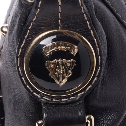 Gucci Calfskin Crest Boule Hobo Black 7 of 9