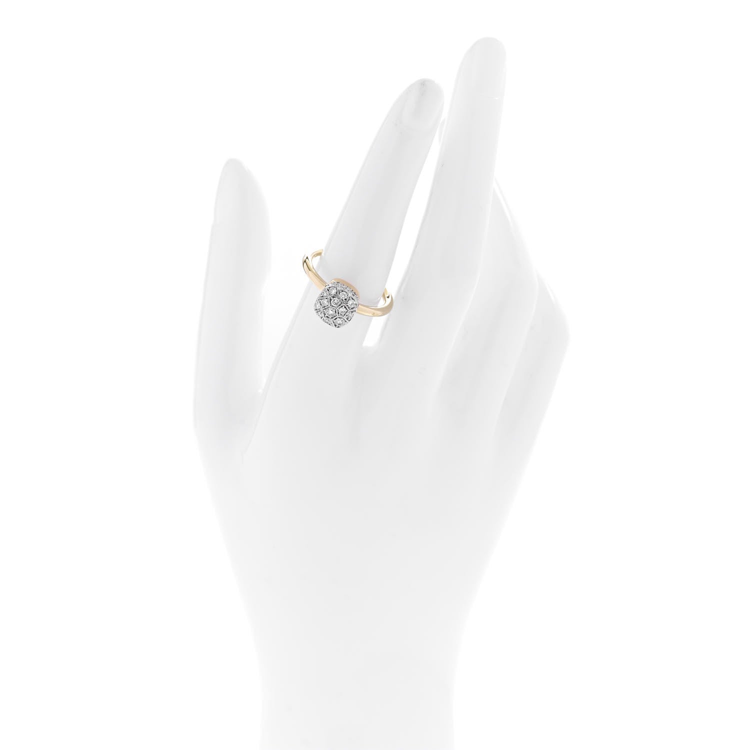 Pomellato 18K Rose White Gold Diamond Nudo Solitaire Ring 56 7.5 2 of 5
