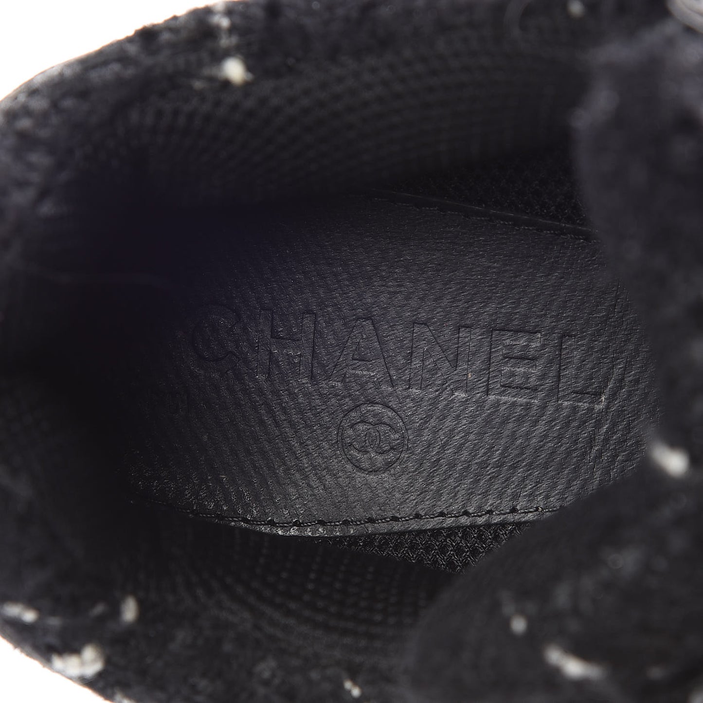 Suede Tweed Goatskin CC Sneakers 41.5 Black