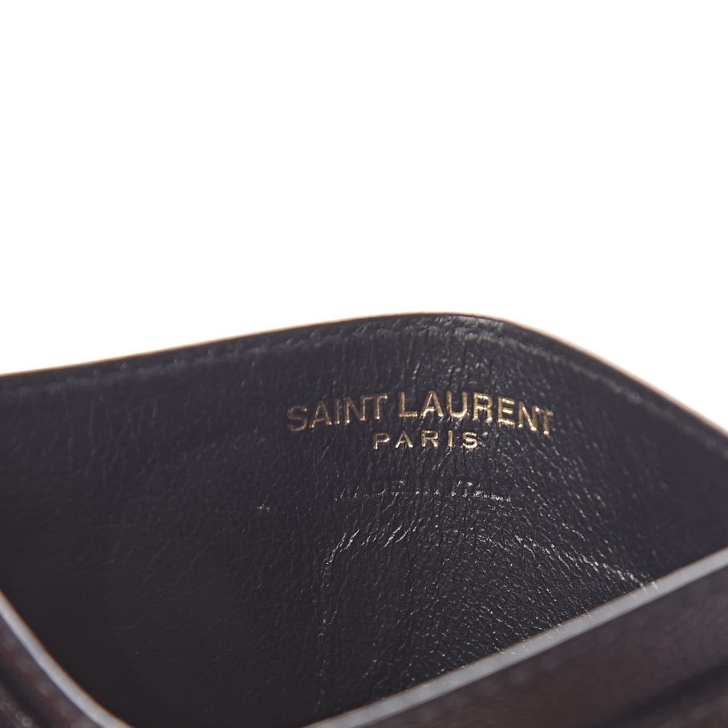 Grain De Poudre Matelasse Chevron Monogram Credit Card Case Black