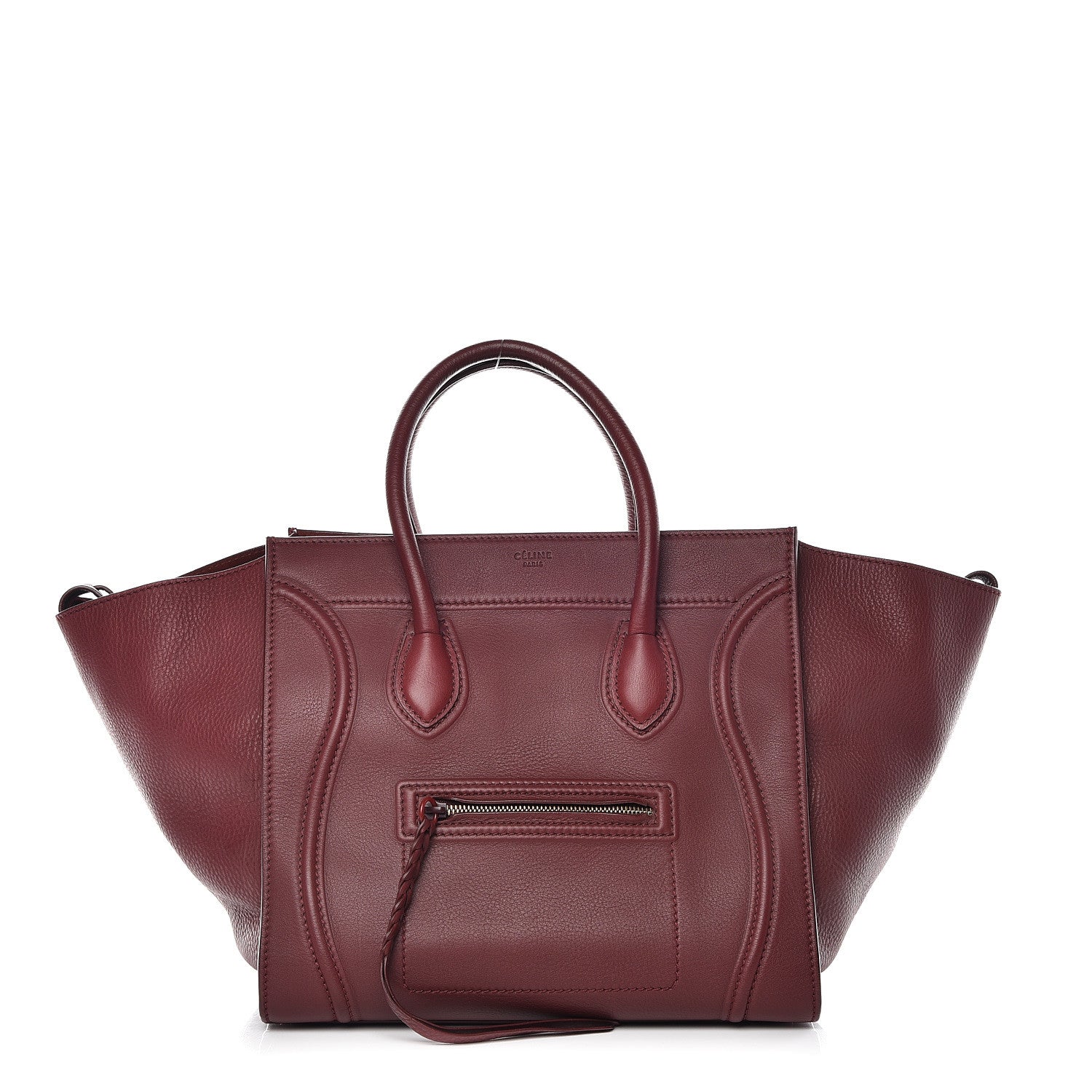 Celine Supple Calfskin Medium Phantom Luggage Burgundy 1 of 19