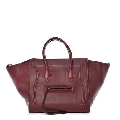 Celine Supple Calfskin Medium Phantom Luggage Burgundy 1 of 19
