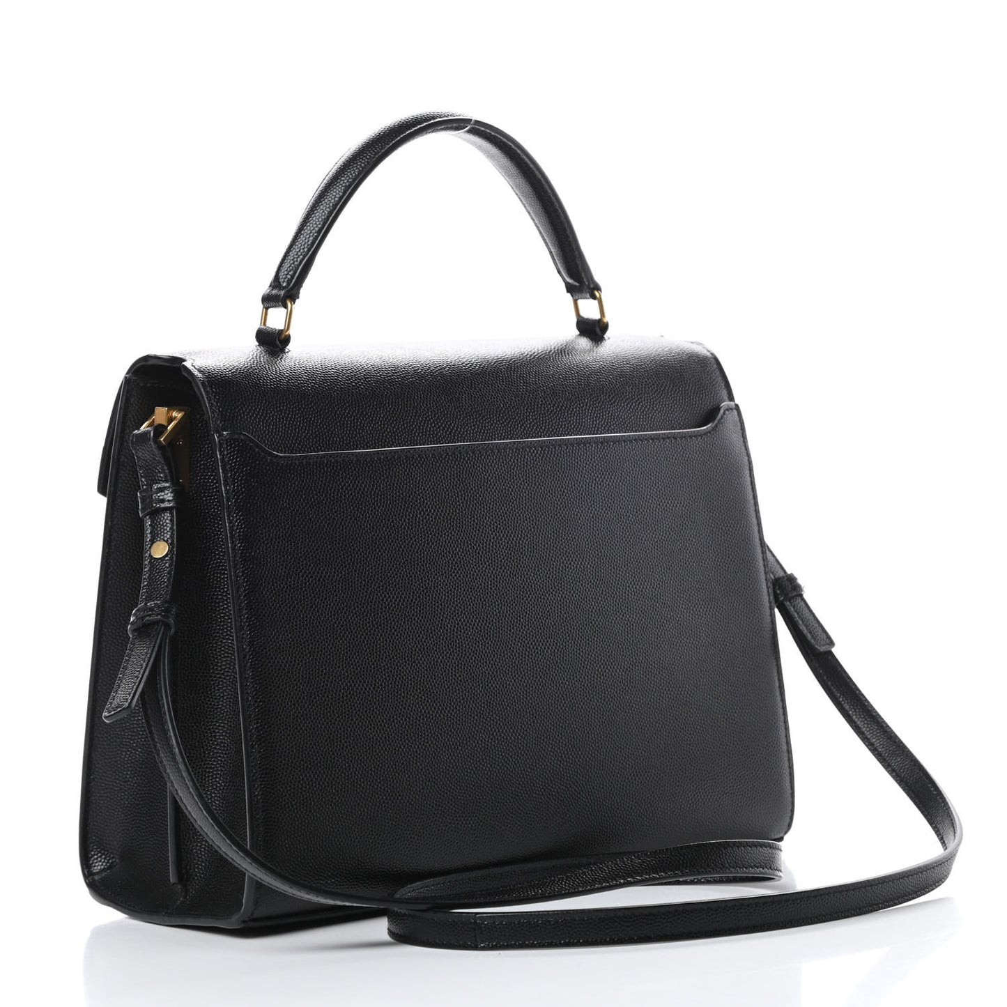 Grain de Poudre Medium Classic Monogram Cassandra Top Handle Black Rouge Legion