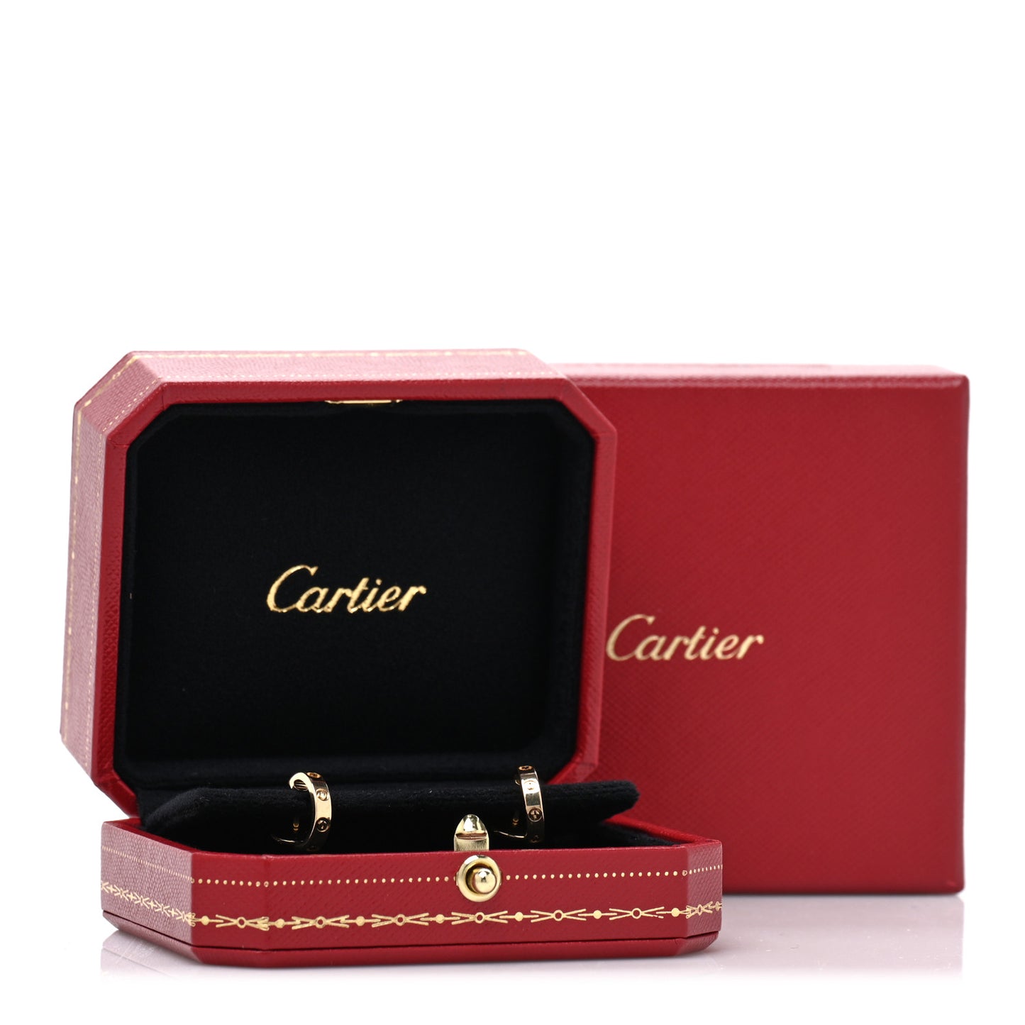 18K Yellow Gold Small LOVE Hoop Earrings