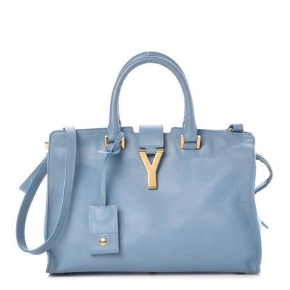Saint Laurent Calfskin Small Classic Y Cabas Blue Glacier 1 of 14
