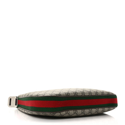 Gucci GG Supreme Monogram Textured Calfskin Web Large Attache Shoulder Bag Beige Ebony New Acero 4 of 9