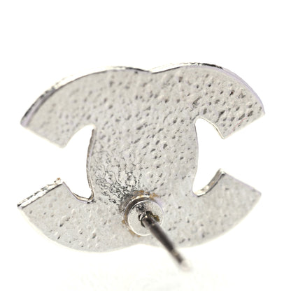 Chanel Crystal Mini CC Earrings Silver 4 of 5