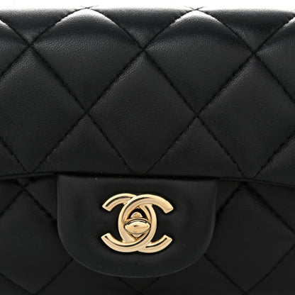 Chanel Lambskin Quilted Mini My Precious Waist Bag Black 8 of 10