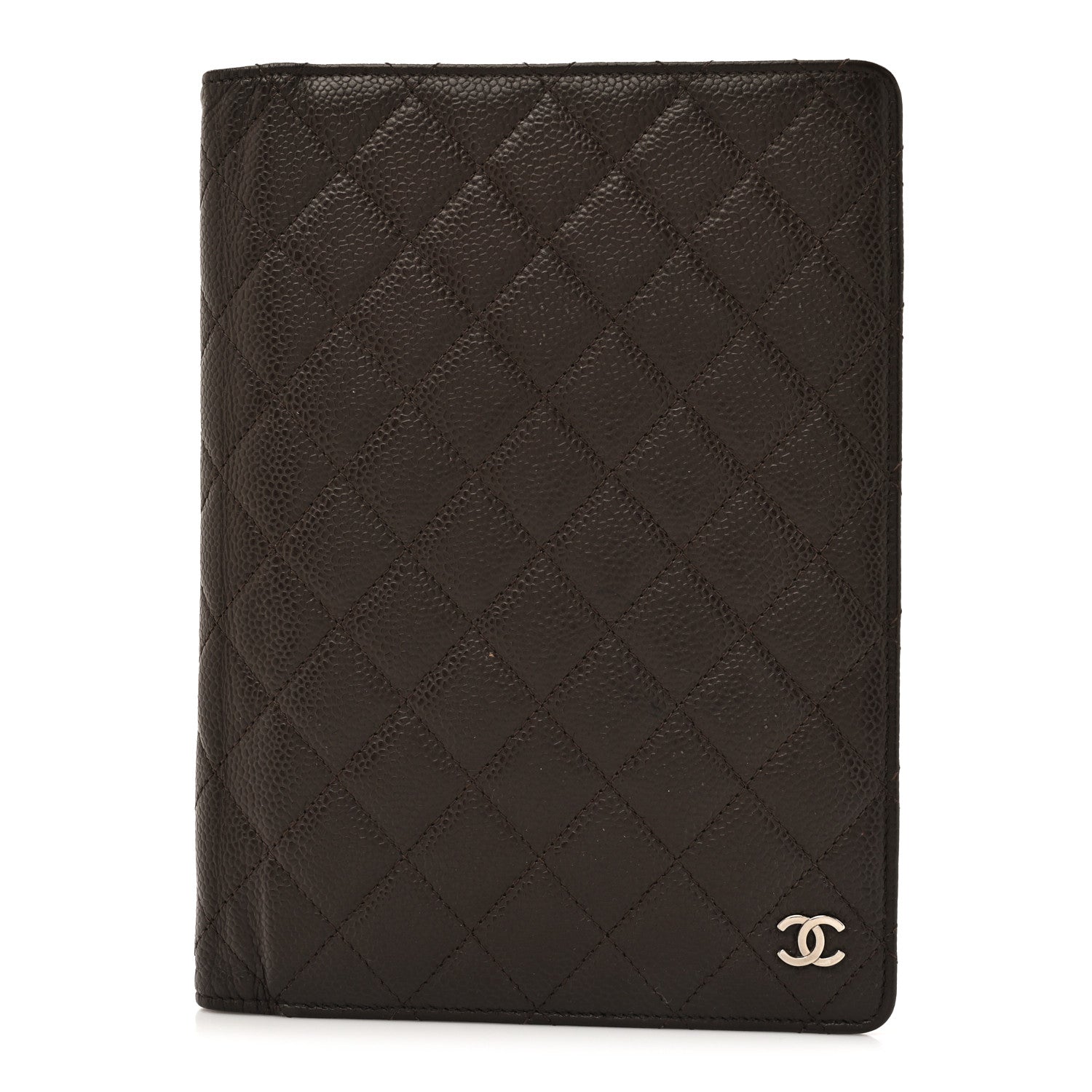 Chanel Caviar Quilted Large Agenda Cover Dark Brown 1 of 13