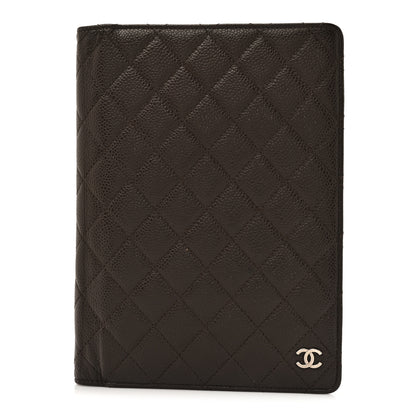 Chanel Caviar Quilted Large Agenda Cover Dark Brown 1 of 13