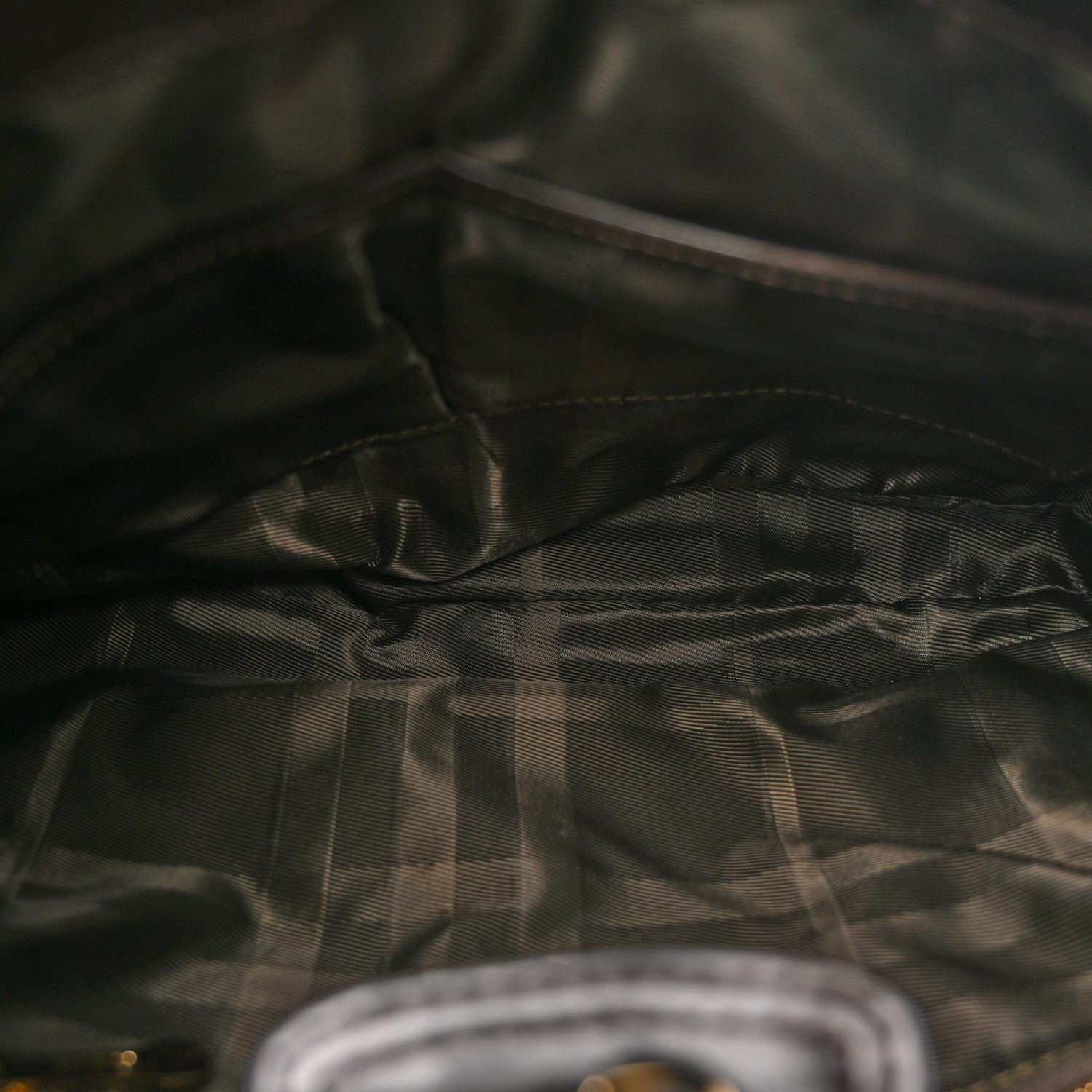 Burberry Nylon Glazed Calfskin Quilted Brook Hobo Dark Brown 5 of 11