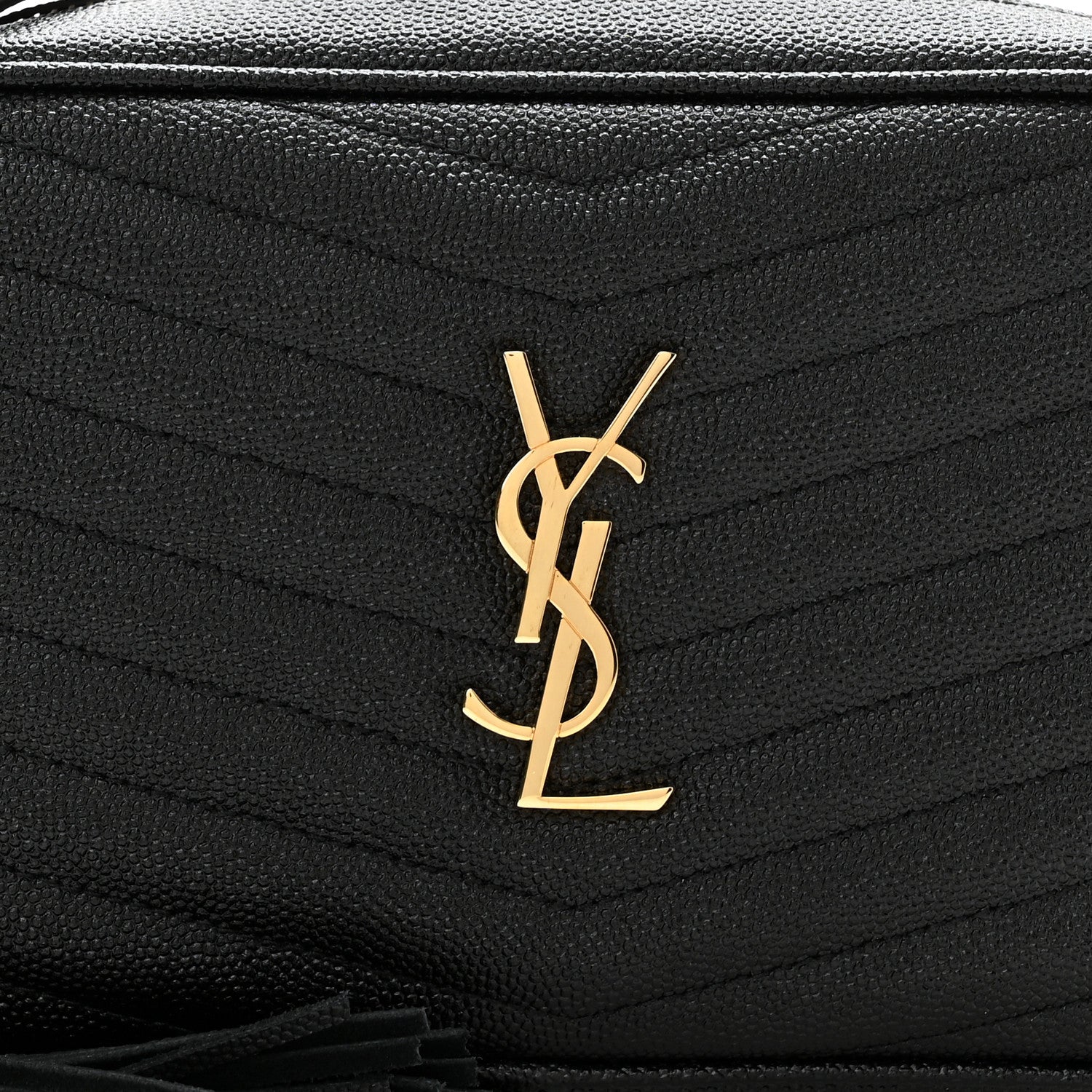 Saint Laurent Grain De Poudre Matelasse Monogram Mini Lou Camera Bag Black 8 of 11