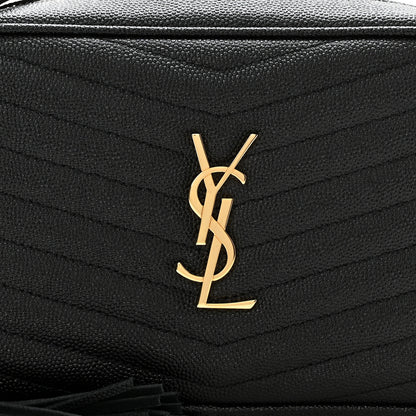 Saint Laurent Grain De Poudre Matelasse Monogram Mini Lou Camera Bag Black 8 of 11