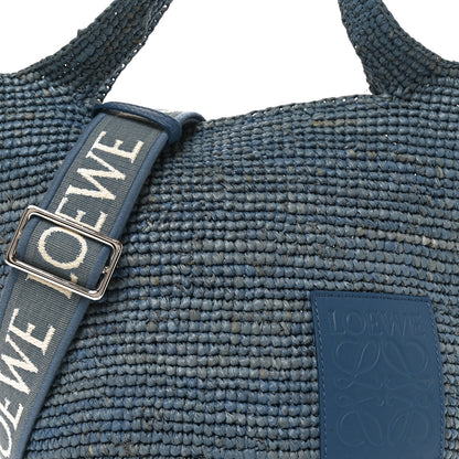 Loewe Raffia Mini Slit Tote Bag Blue 7 of 10
