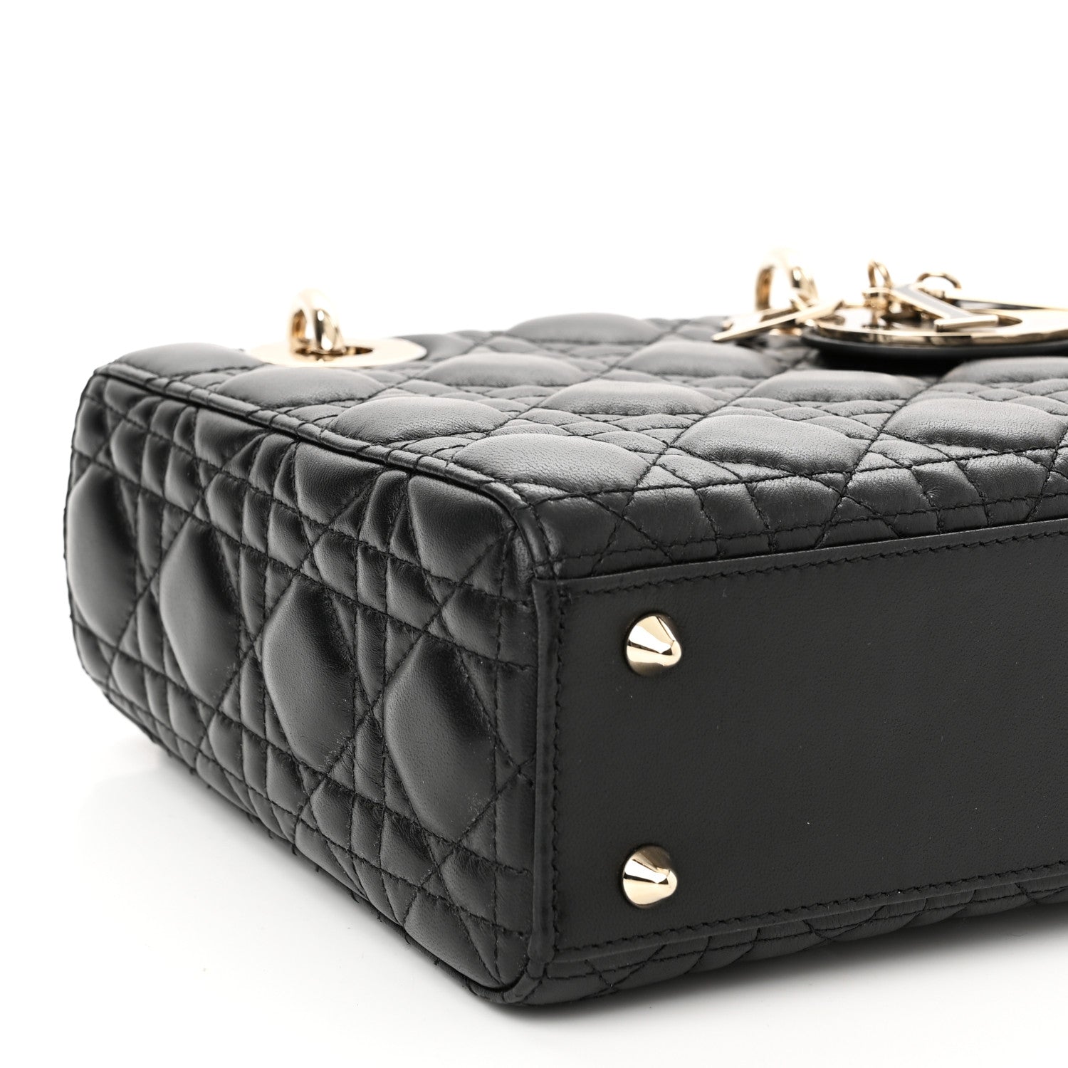 Christian Dior Lambskin Cannage Small My ABCDior Lady Dior Black 9 of 11