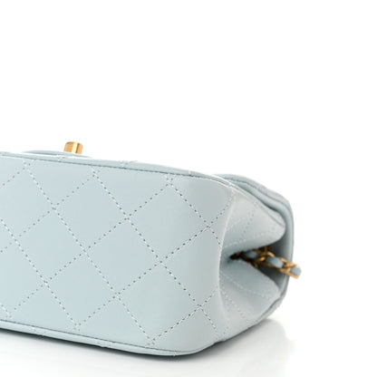 Chanel Lambskin Quilted Mini Pearl Crush Flap Light Blue 10 of 11