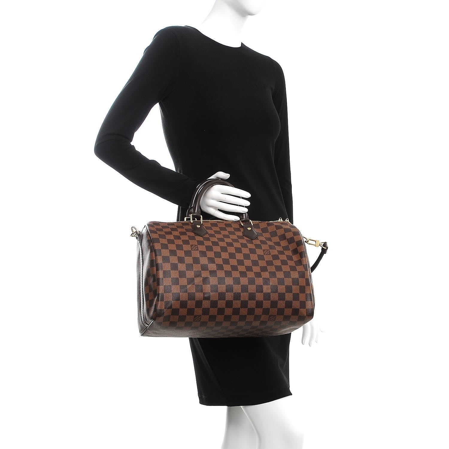 Louis Vuitton Damier Ebene Speedy Bandouliere 35 3 of 11