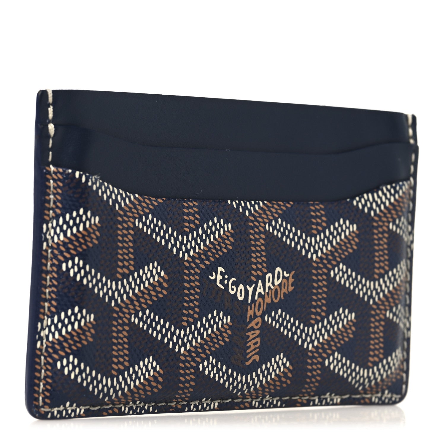 Goyard Goyardine Saint Sulpice Card Holder Navy 3 of 6