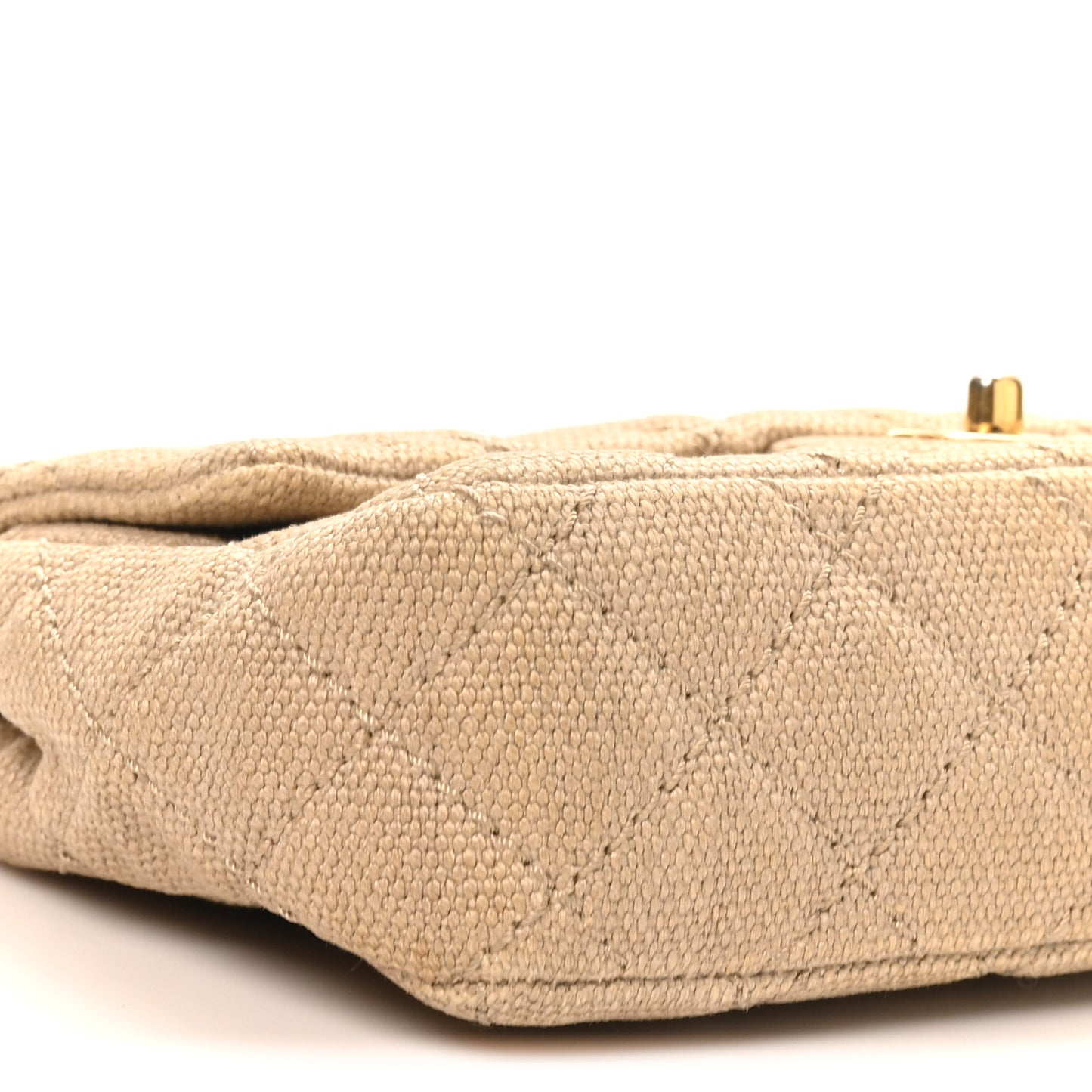 Jersey Quilted Small Single Flap Beige