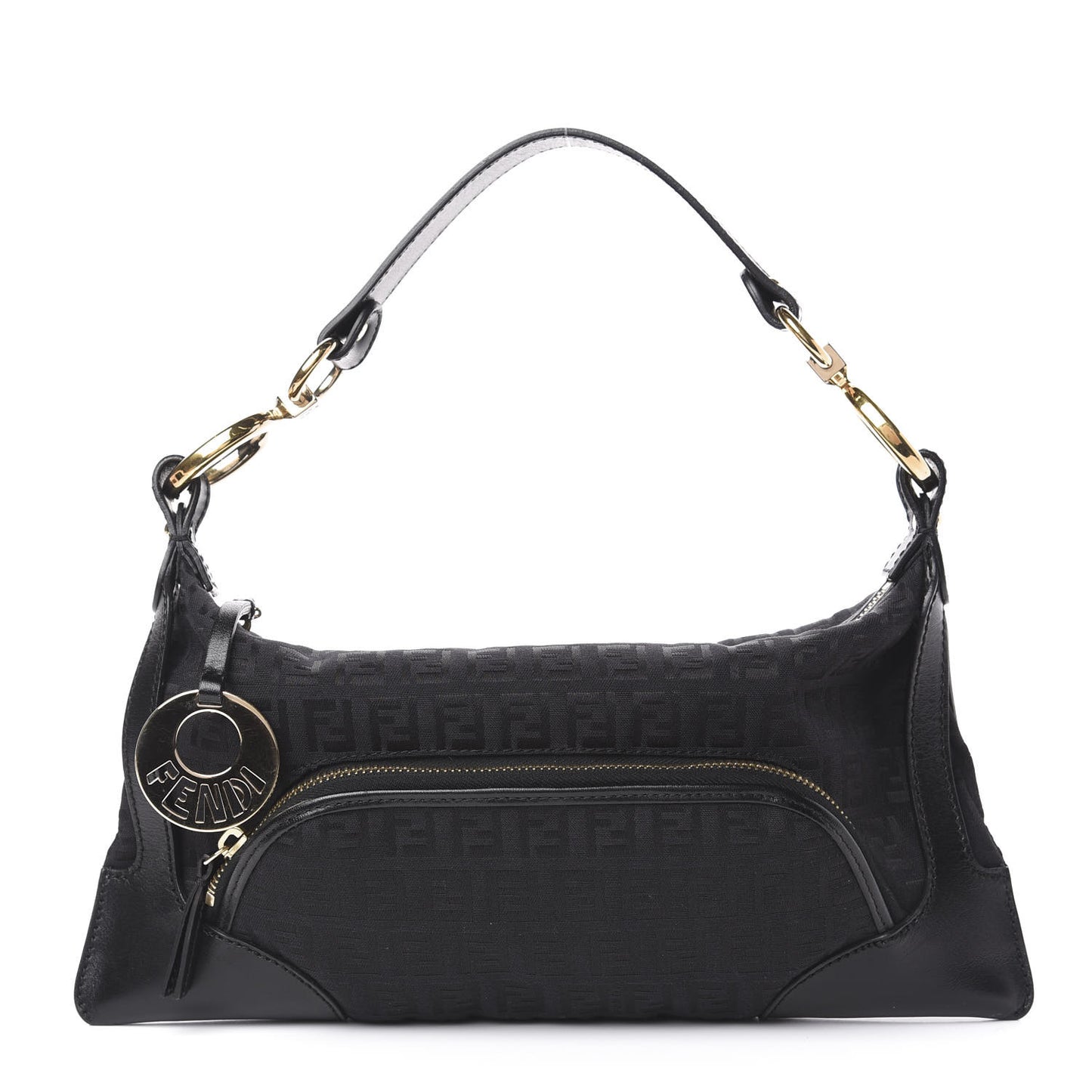 Zucchino Cuoio Small Chef Pocket Shoulder Bag Black