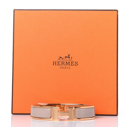 Hermes Enamel Clic Clac H Narrow Bracelet PM Marron Glace 6 of 6