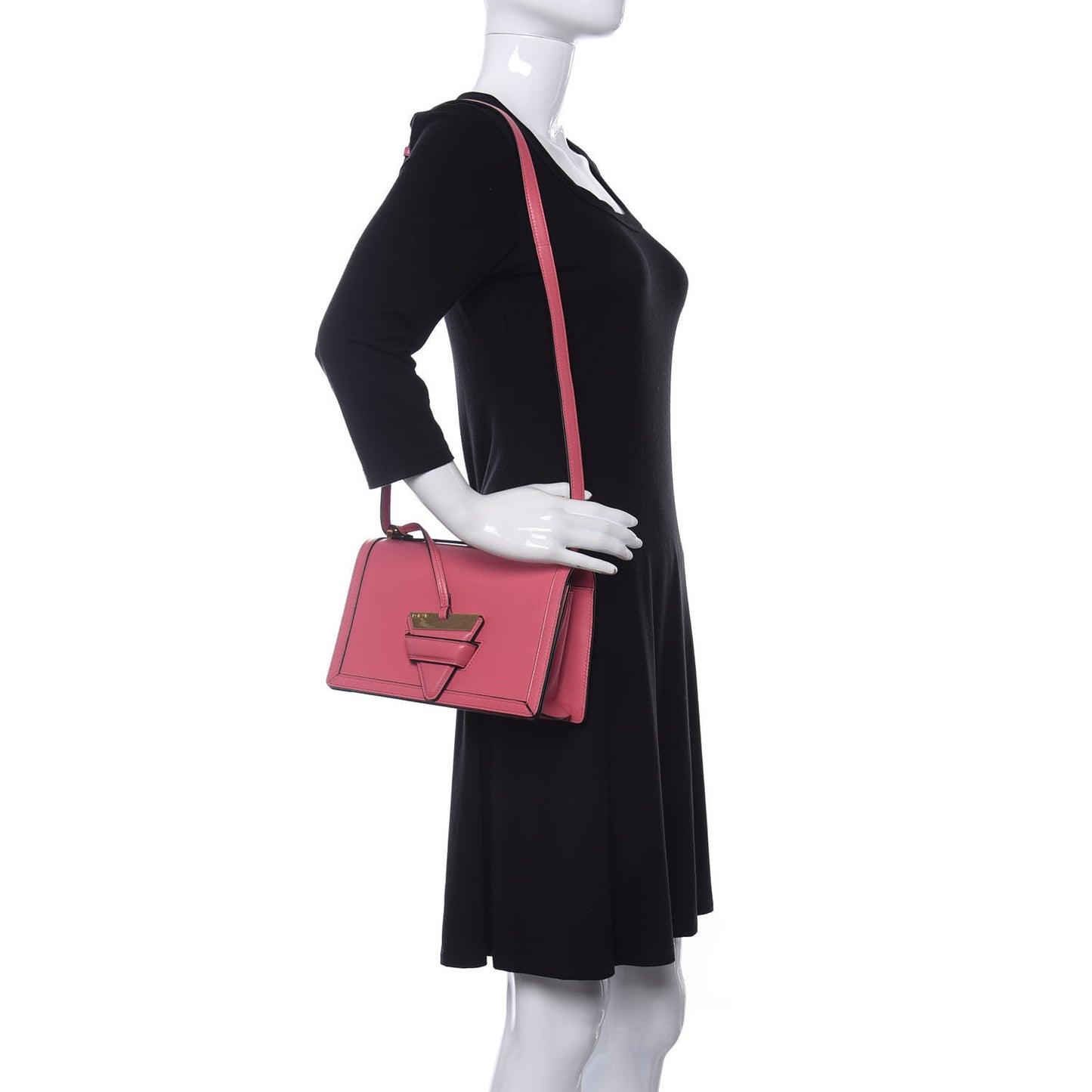 Calfskin Medium Barcelona Shoulder Bag Pink