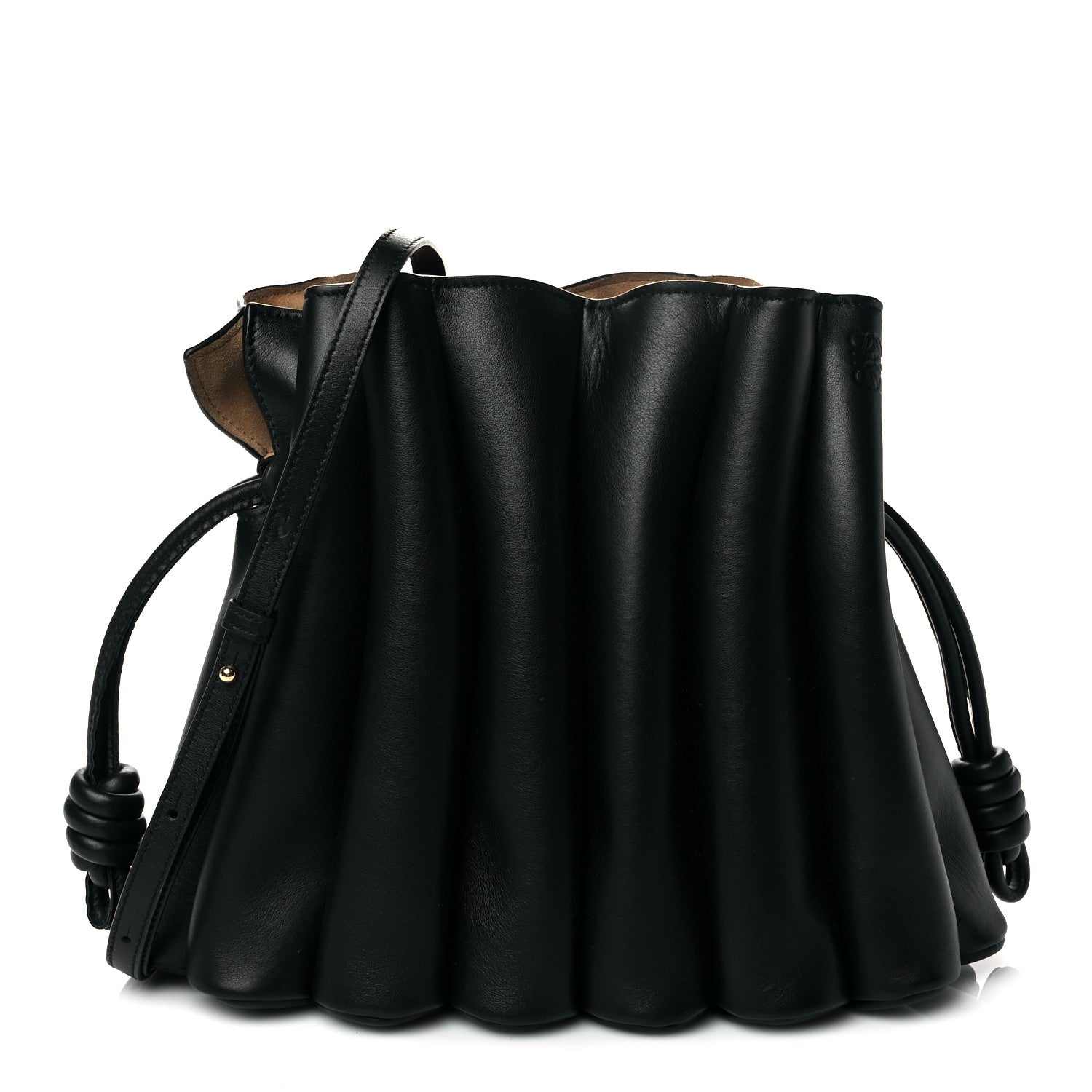 Loewe Calfskin Ondas Flamenco Knot Bag Black 1 of 9
