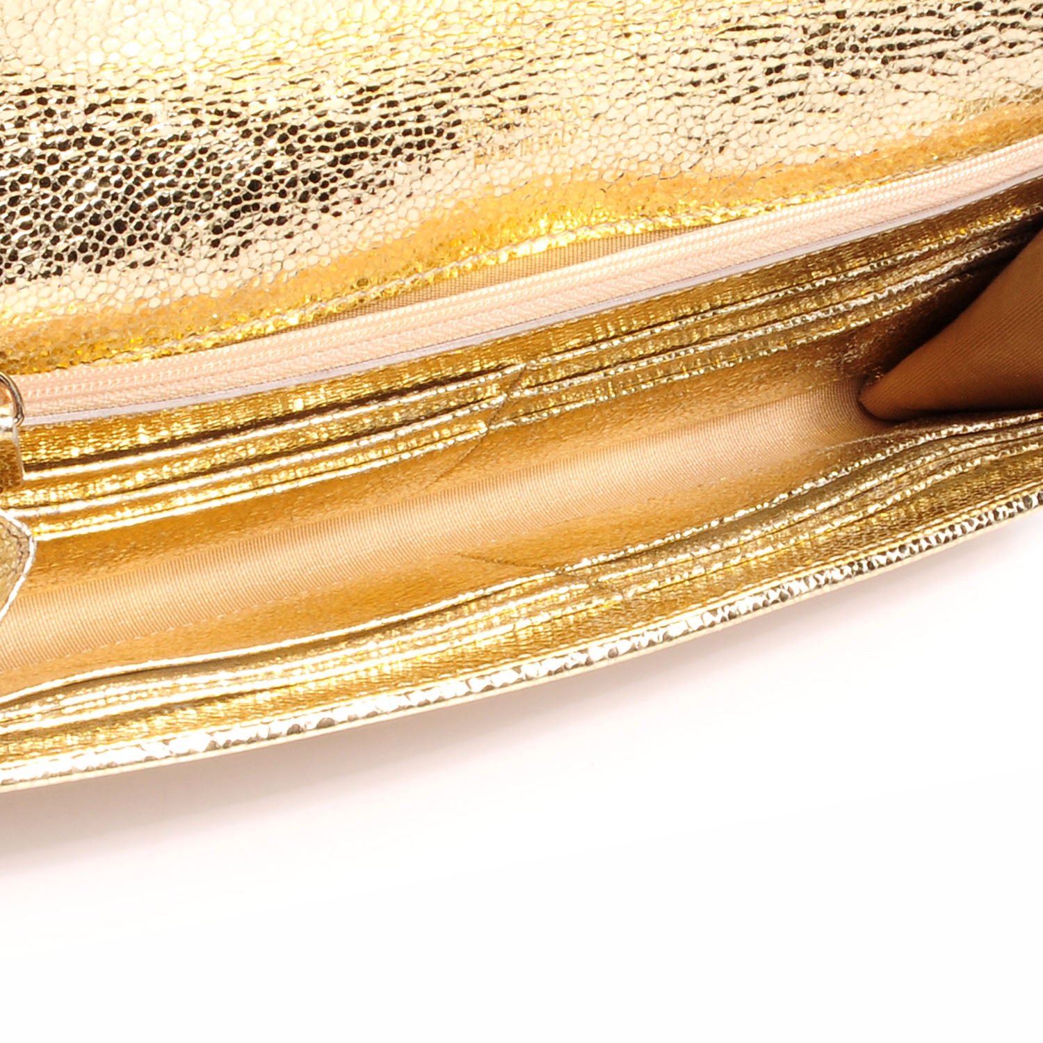 Jimmy Choo Glitter Fabric Reese Clutch Wallet Metallic 5 of 8