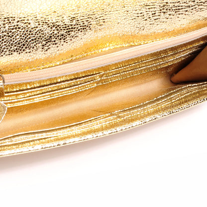 Jimmy Choo Glitter Fabric Reese Clutch Wallet Metallic 5 of 8