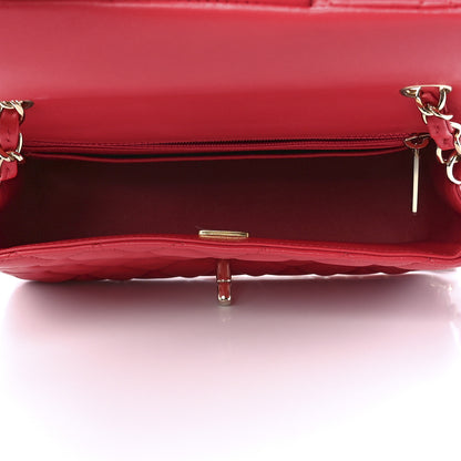 Chanel Lambskin Quilted Mini Rectangular Flap Red 5 of 13