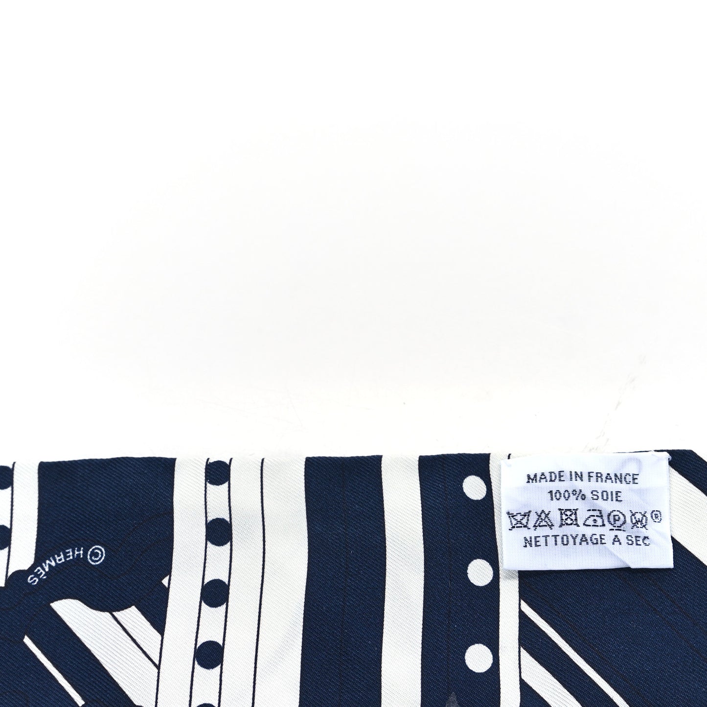 Silk Faubourg Rainbow Twilly Marine Blanc