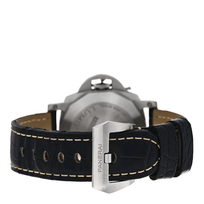 Panerai Stainless Steel Alligator 44mm Luminor Marina Automatic Watch Blue PAM01313 3 of 5