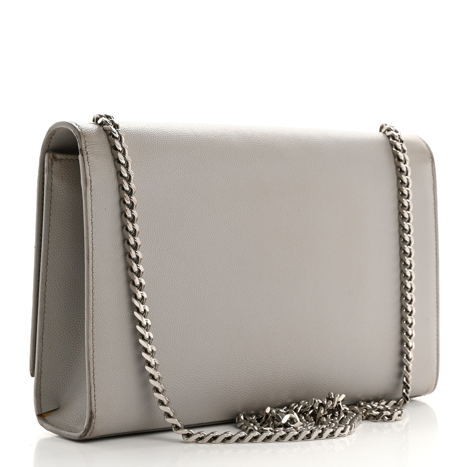 Saint Laurent Grain De Poudre Medium Classic Monogram Kate Satchel Souris 3 of 14