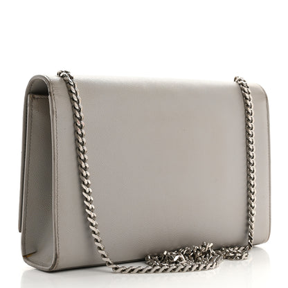 Saint Laurent Grain De Poudre Medium Classic Monogram Kate Satchel Souris 3 of 14