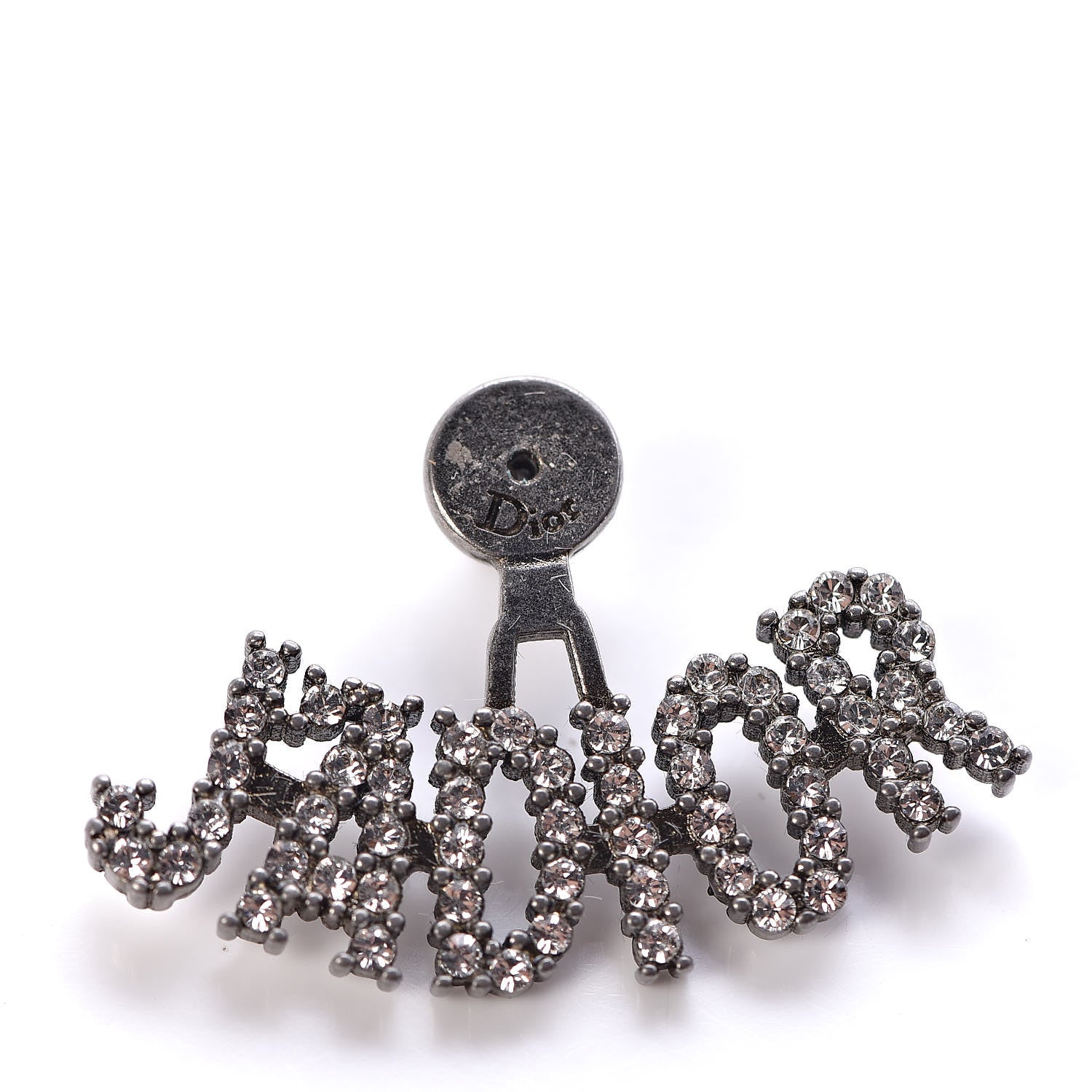 Christian Dior Palladium Crystal J'adior Earrings 4 of 6