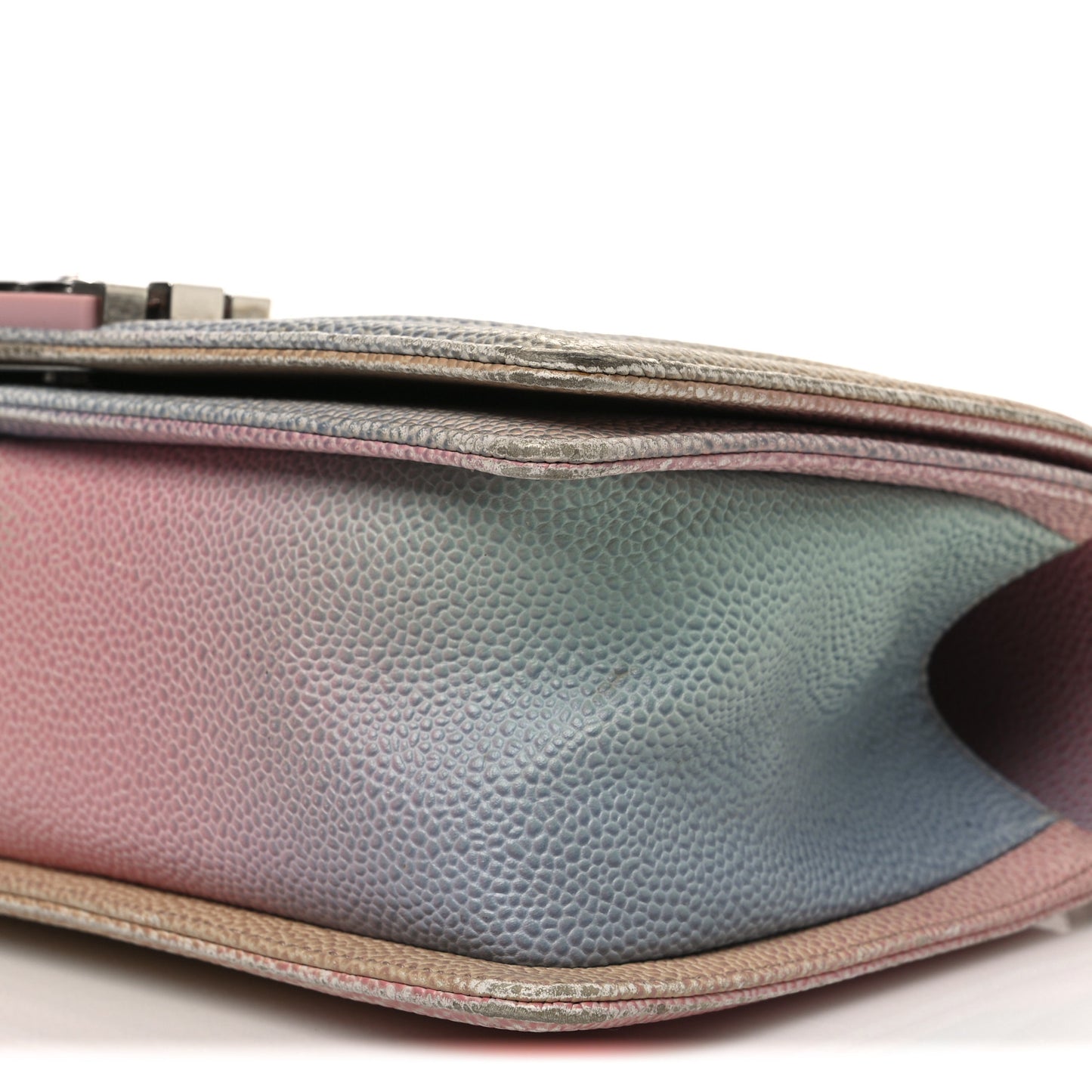 Caviar Quilted Medium Cuba Rainbow Boy Flap Pink Multicolor