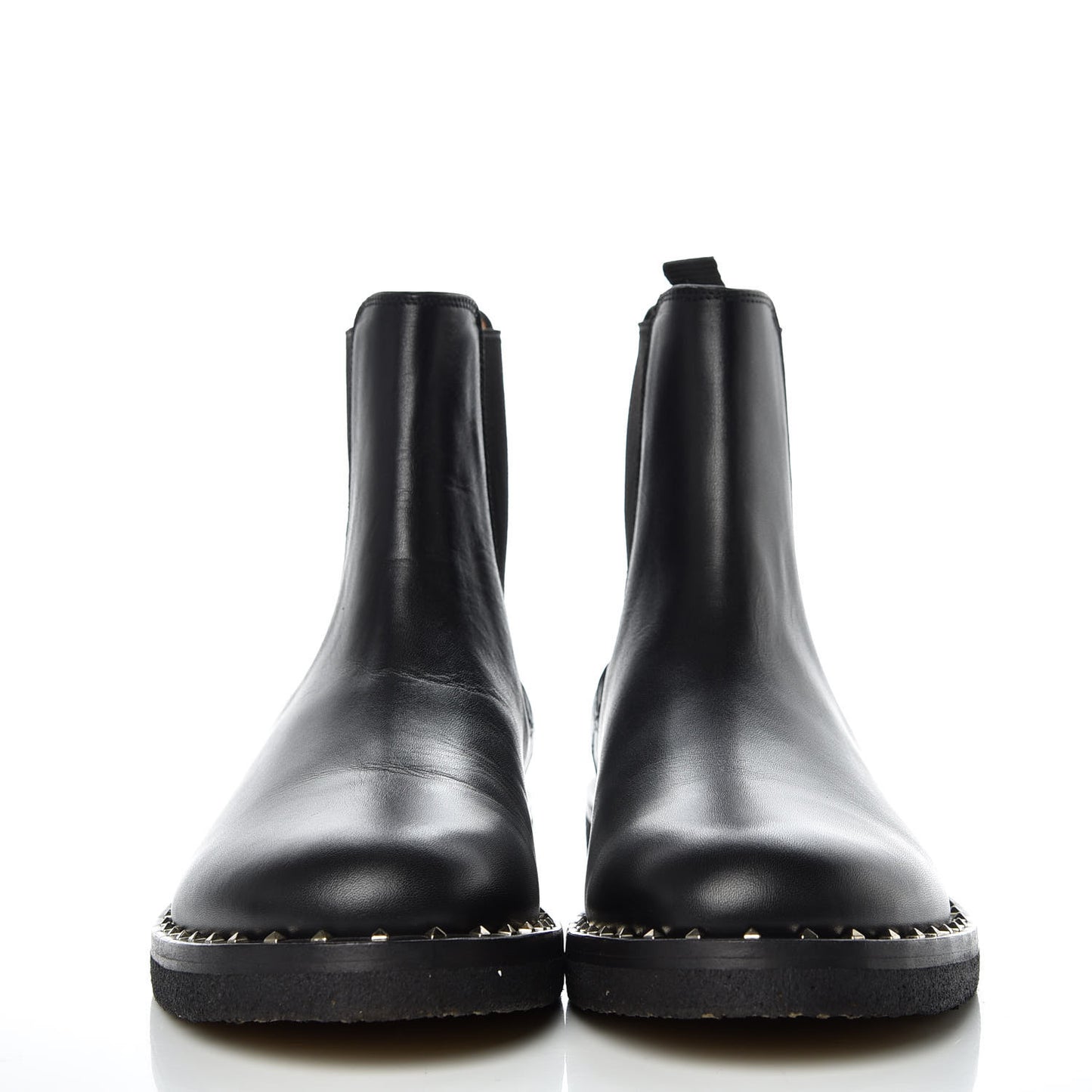Calfskin Soul Rockstud Beatle Chelsea Ankle Boots 41 Black