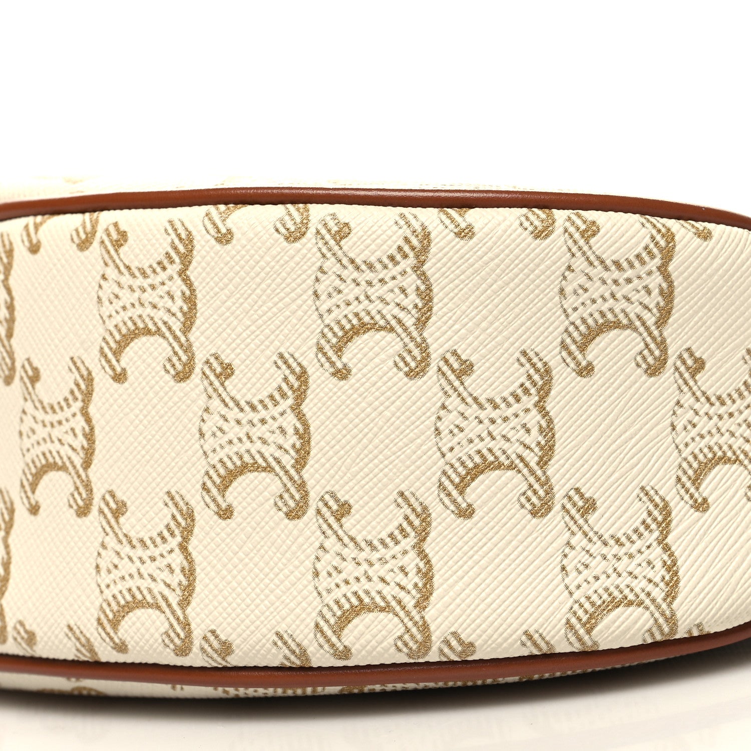 Celine Canvas Calfskin Ava Triomphe Shoulder Bag White 11 of 11